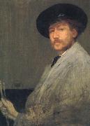 James Abbott McNeil Whistler, Arrangement in Grey:Portrait of the Painter